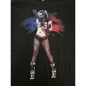 SUICIDE SQUAD Harley Quinn Tee NEW Black Graphic Short Sleeve Tee Size XL